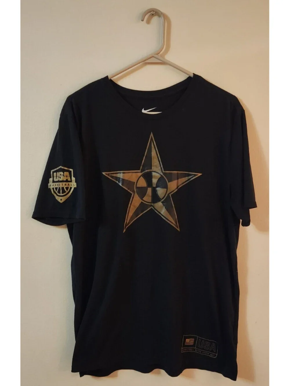 Nike USA Basketball T-Shirt Men's Large Black 